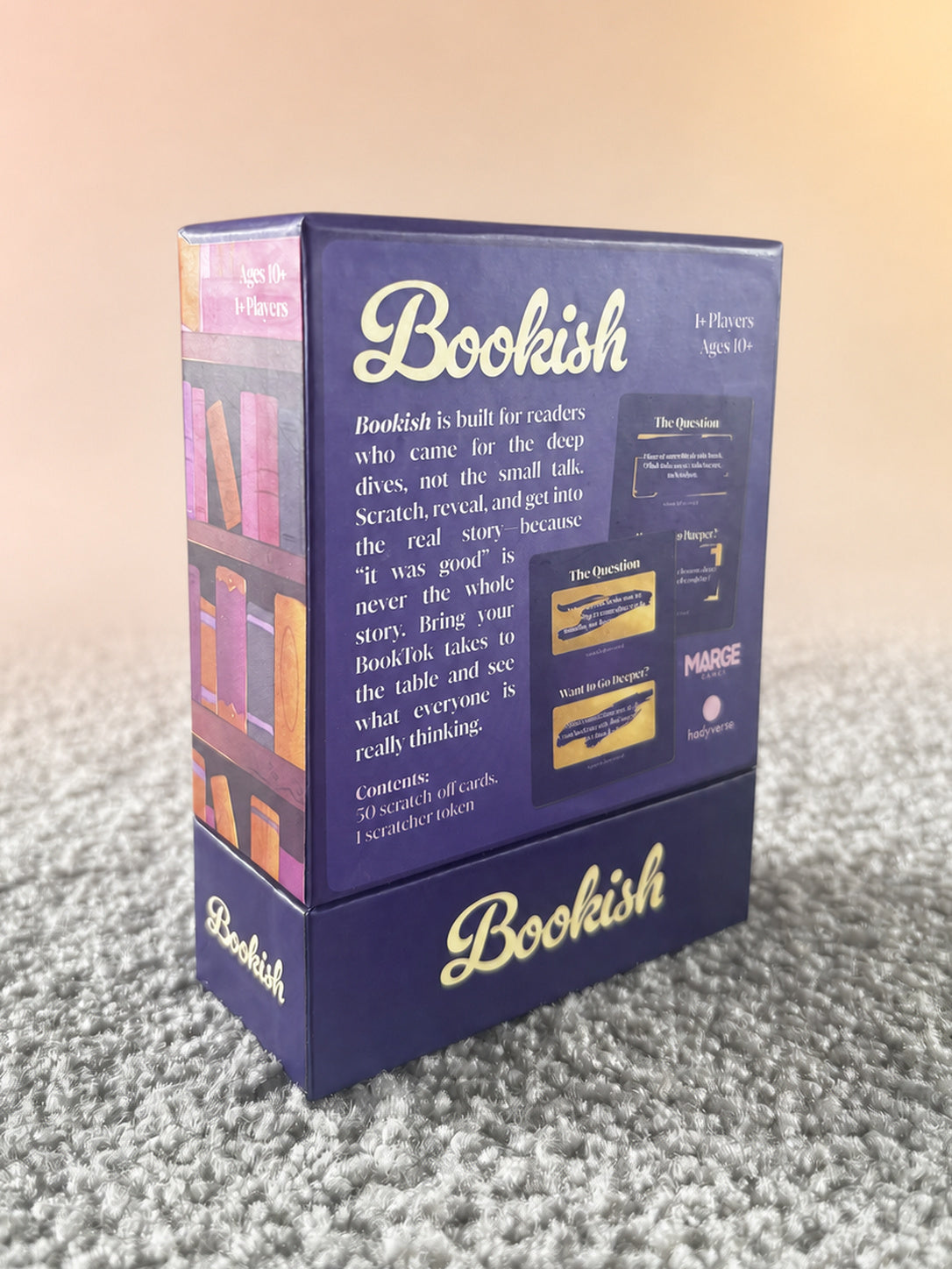 Bookish back studio product view