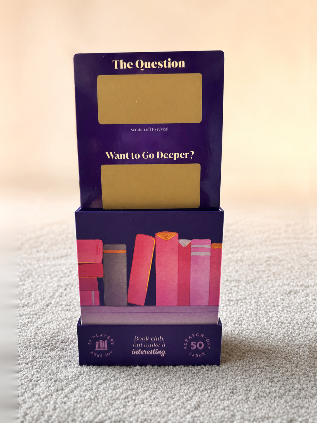 Bookish unscratched card studio product view